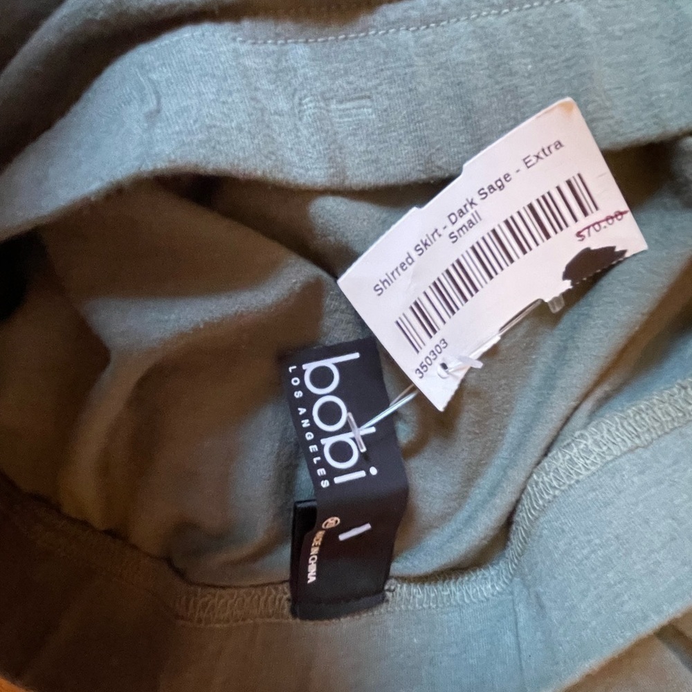 Bobo shirted skirt. Dark sage color - Picture 3 of 4